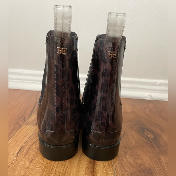 SAM EDELMAN Tinsley Womens Rubber Man Made Rain Boots cheetah print never worn - Picture 5 of 8
